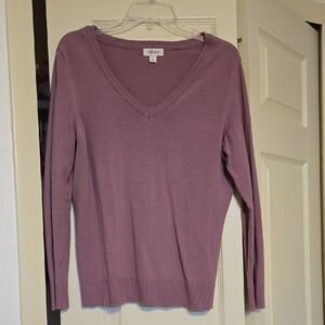 Style & Co. Lavender V-Neck Sweater